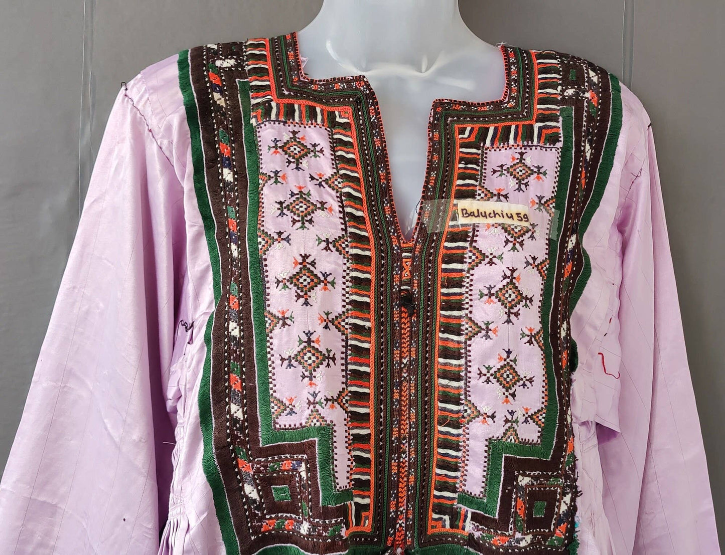 Vintage Handmade Embroidered Afghani Banjara Boho Baluchi Dress