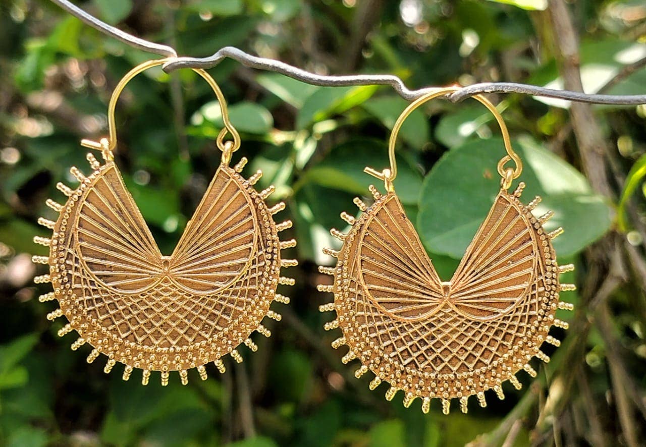 Ethnic Earrings With Flying Bird Design