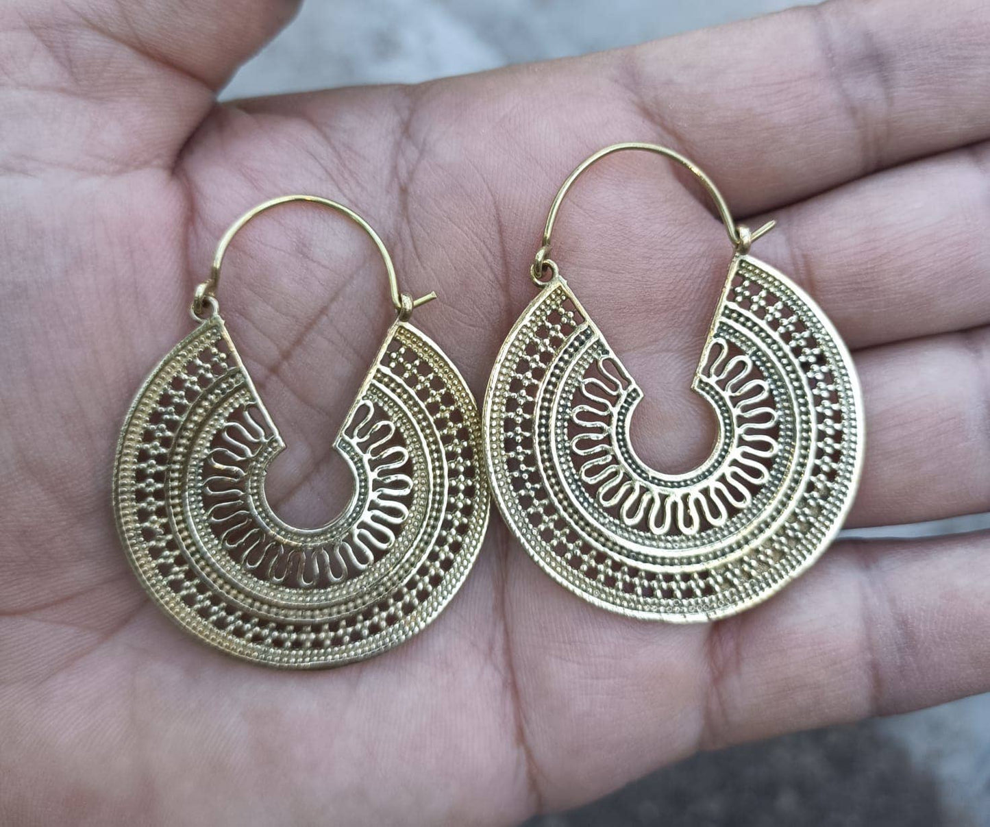 Tribal Hoop Earrings