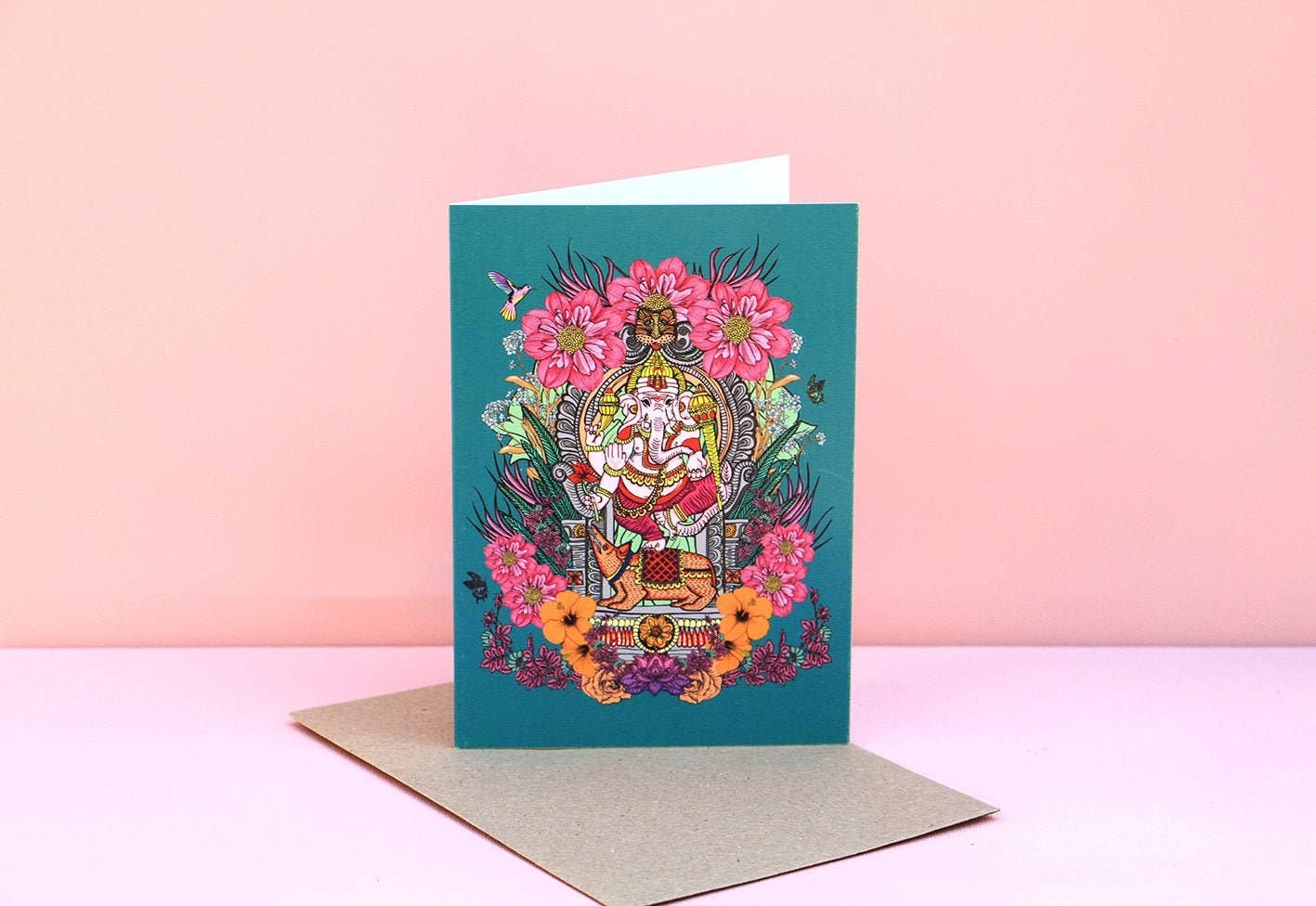 Ganesha Hindu Indian God Greeting Card