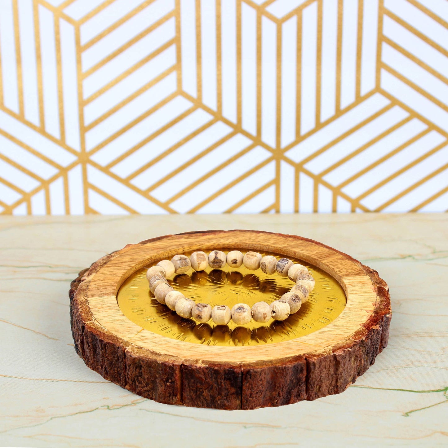 Tulsi (Holy Basil) Wood Bracelet – Natural Beads Bracelet
