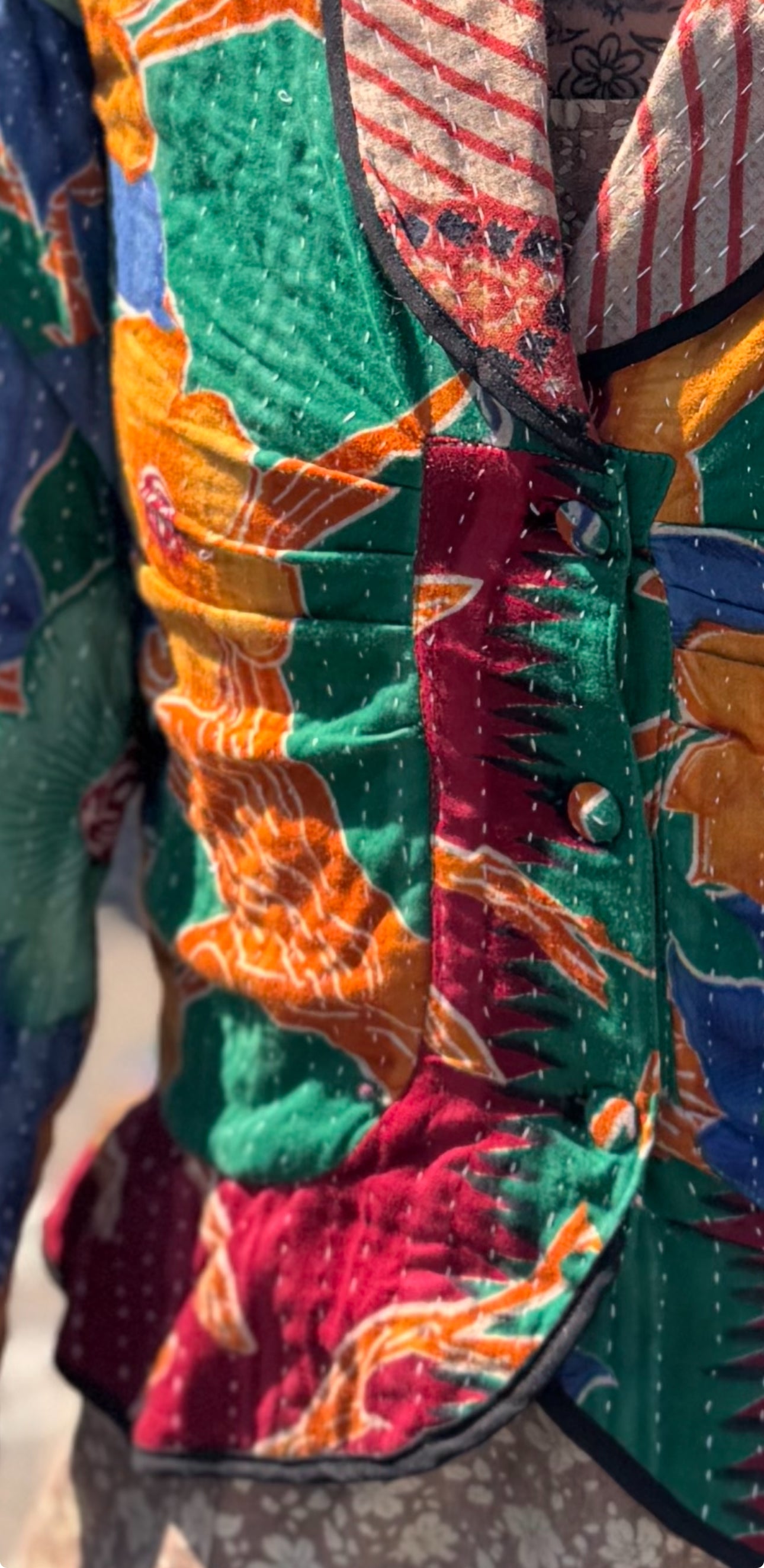 Fitted Kantha Jacket
