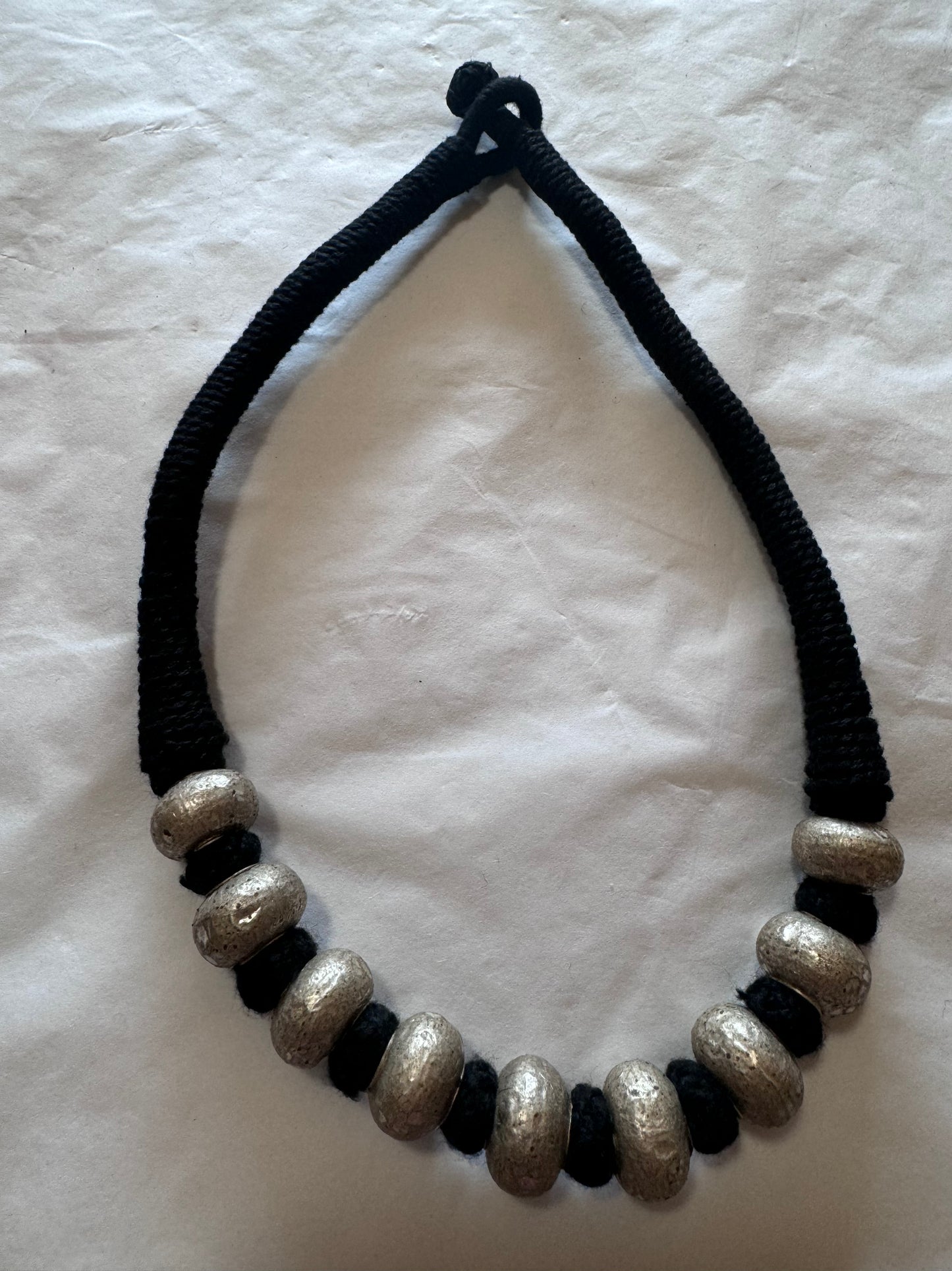Silver Coated Bead Choker