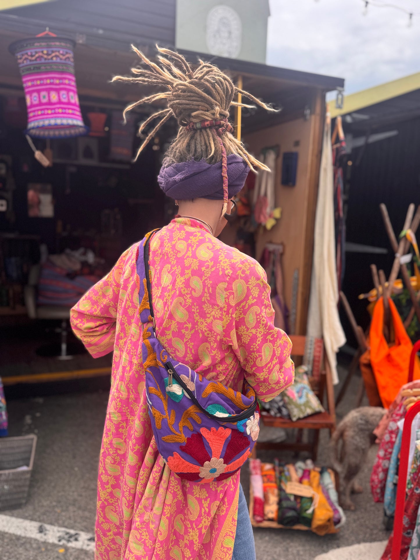Across-the-body Kantha Bag