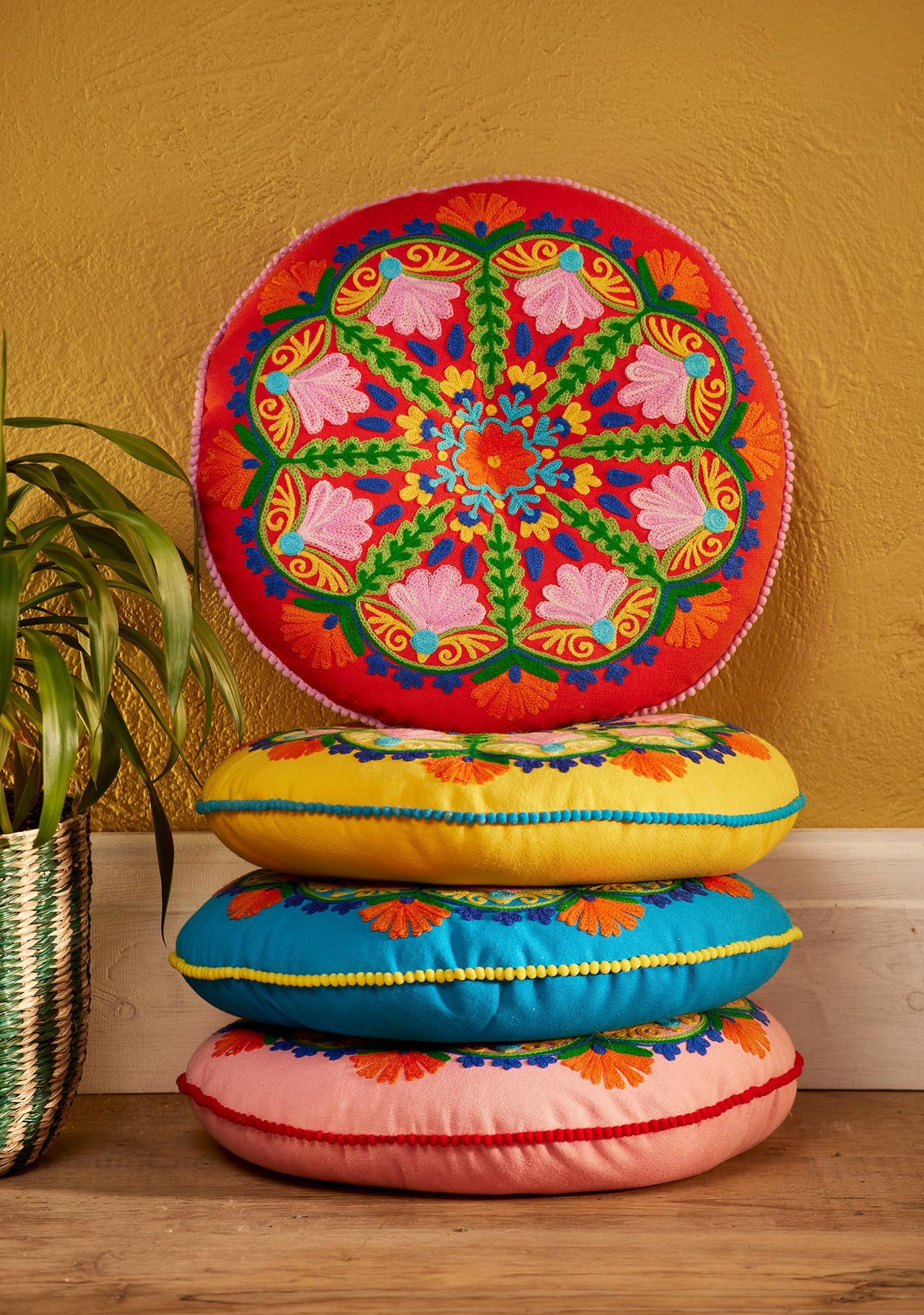 Mandala Embroidered Cushion