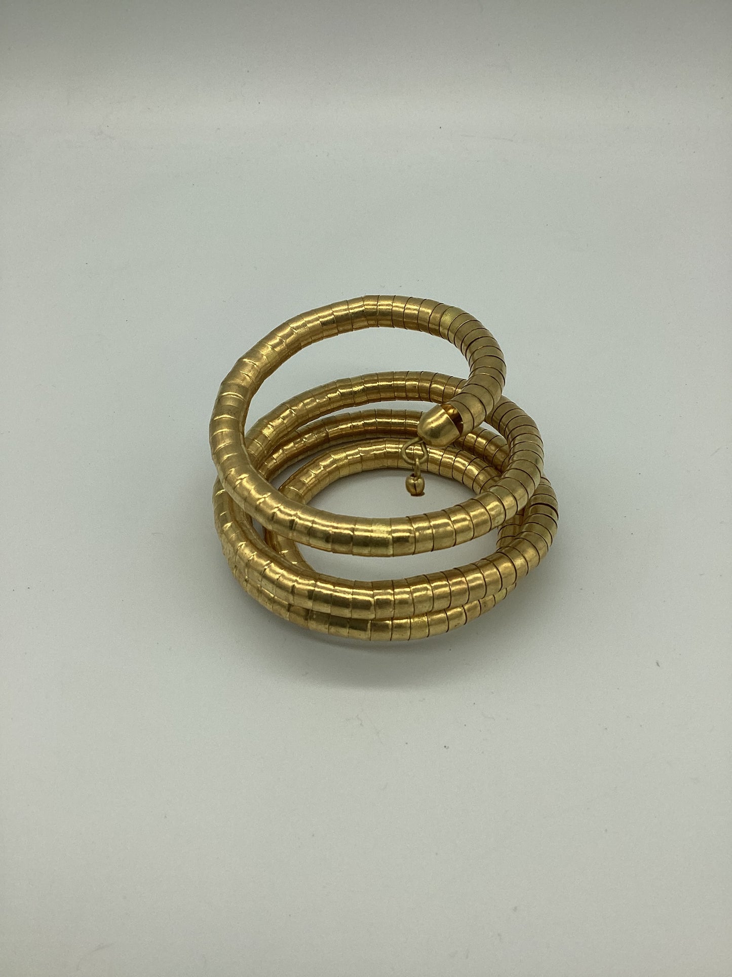 Brass Spiral Arm Cuff Bracelet