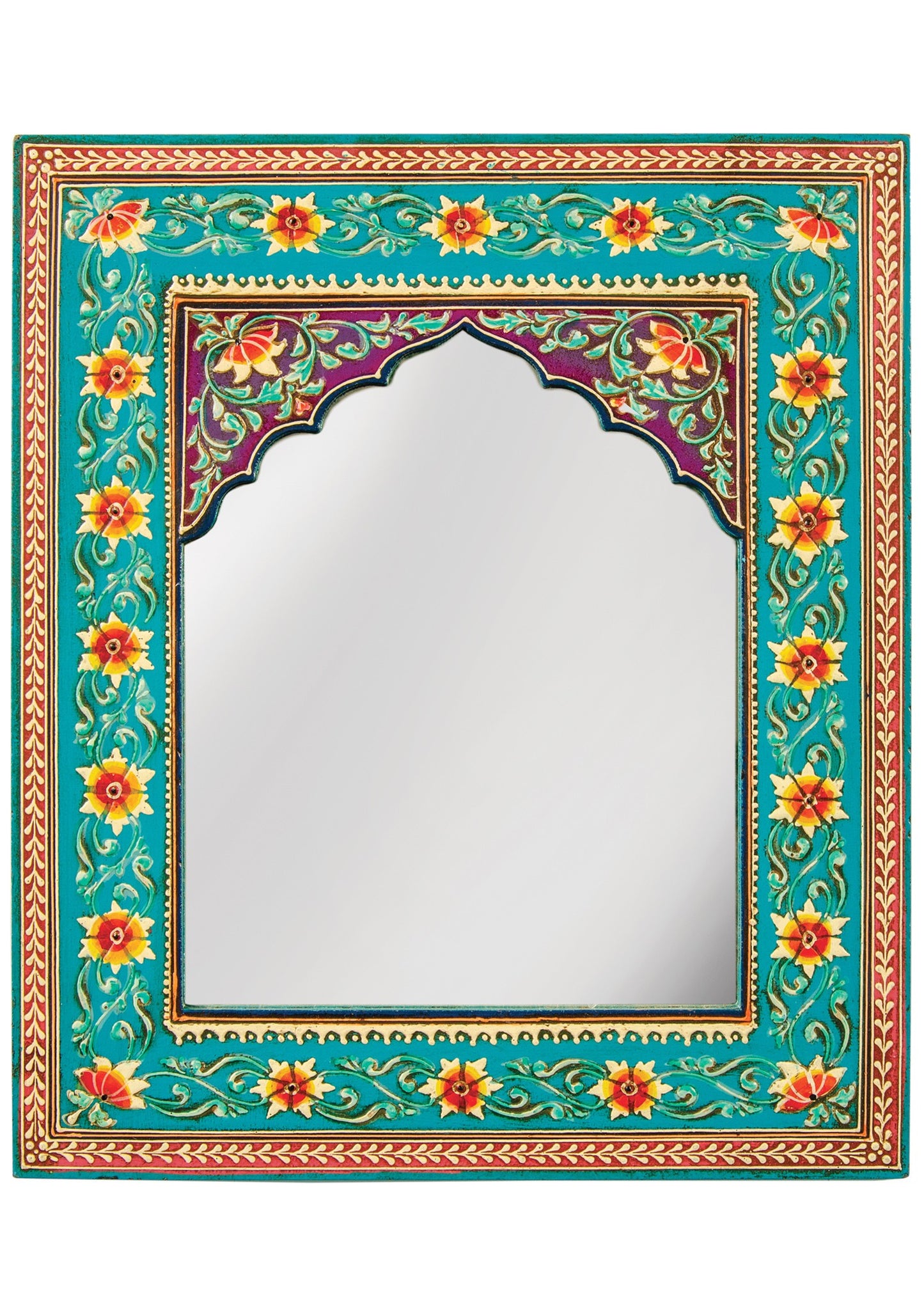 Floral Hand-Painted Mirror