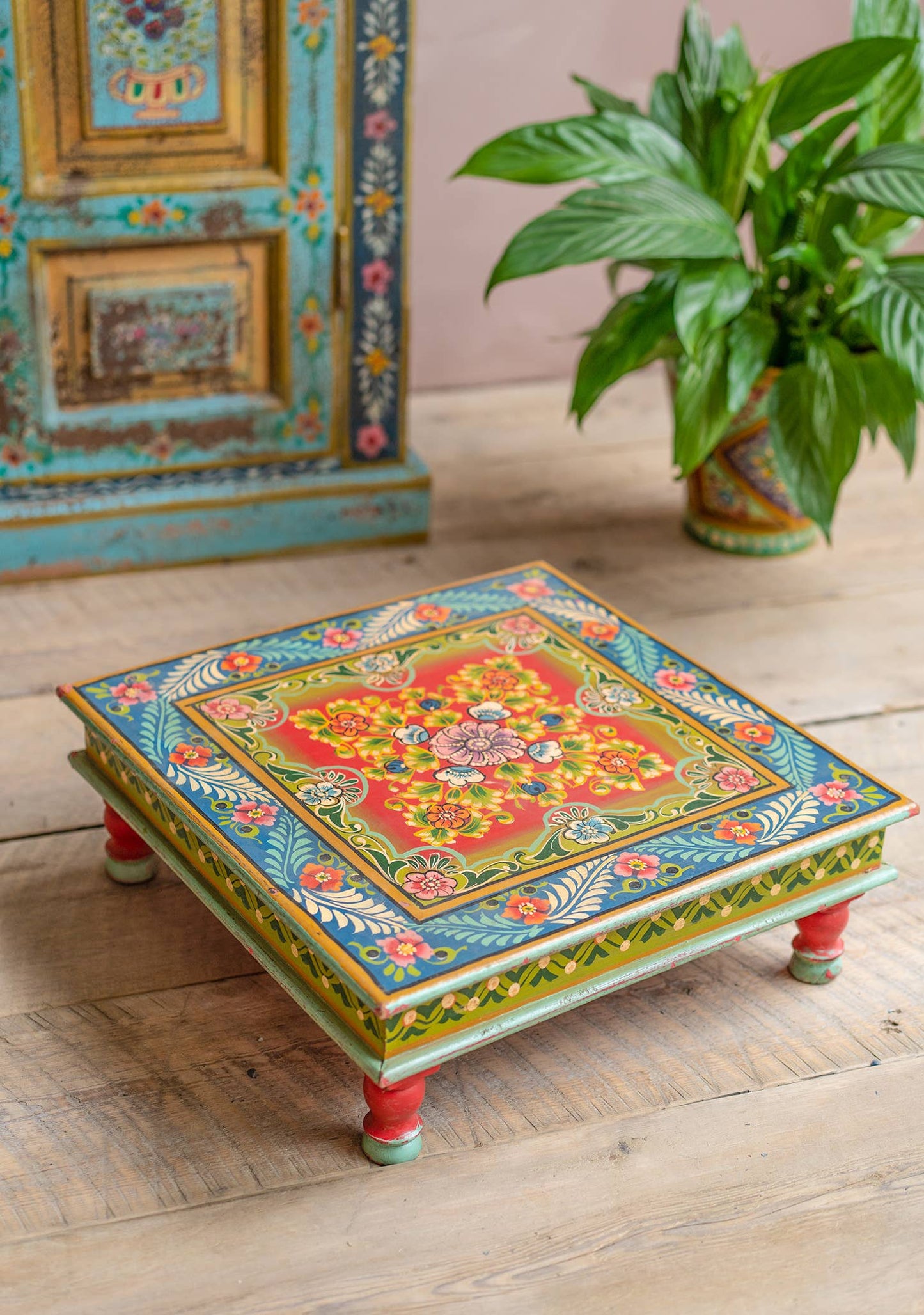 Vintage Hand Painted Side Table