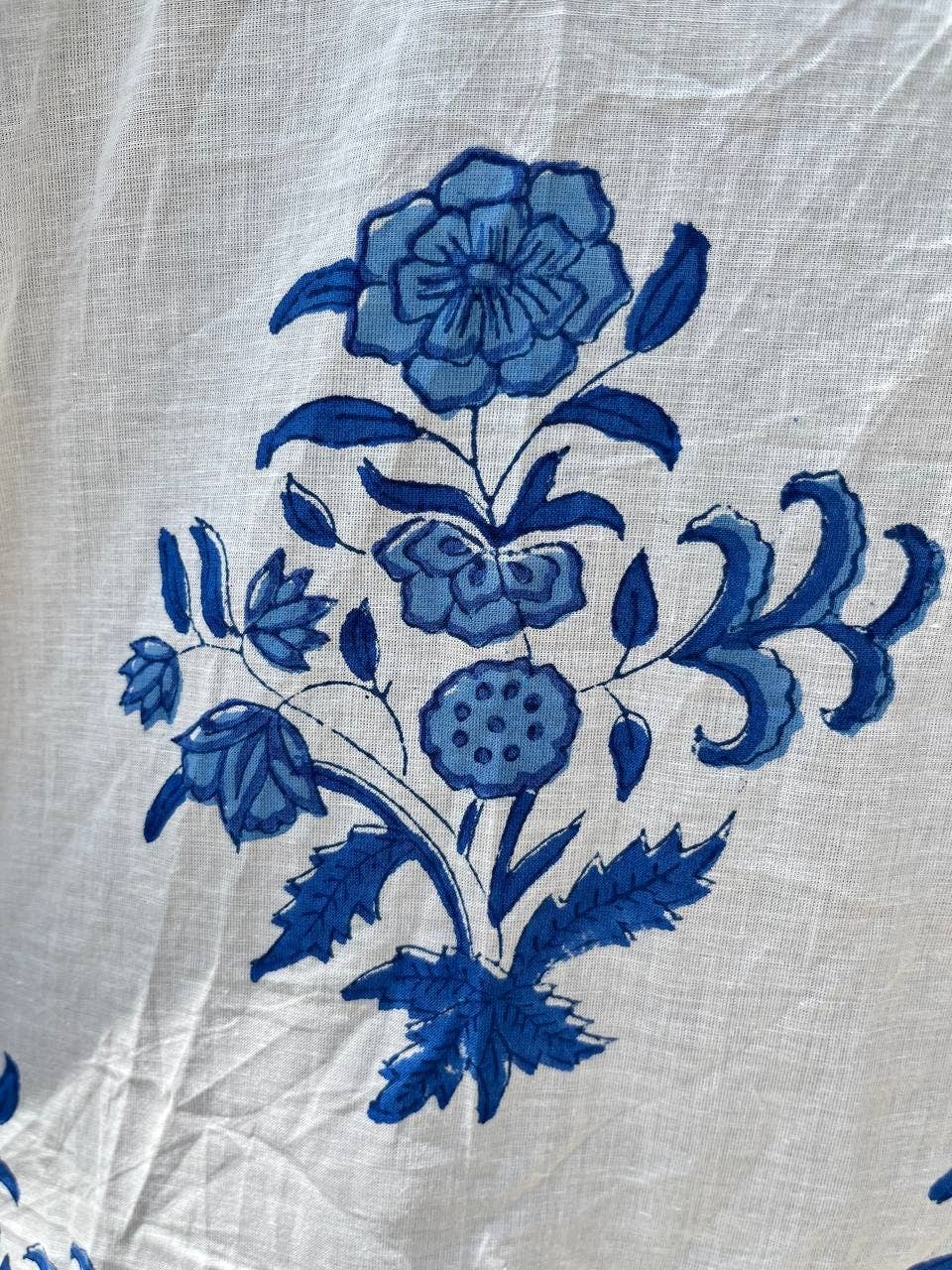 Handmade Indian Block Printed Organic Cotton Gown