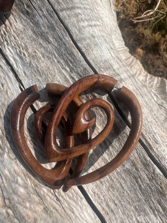 Wooden Mini Spiral Earrings