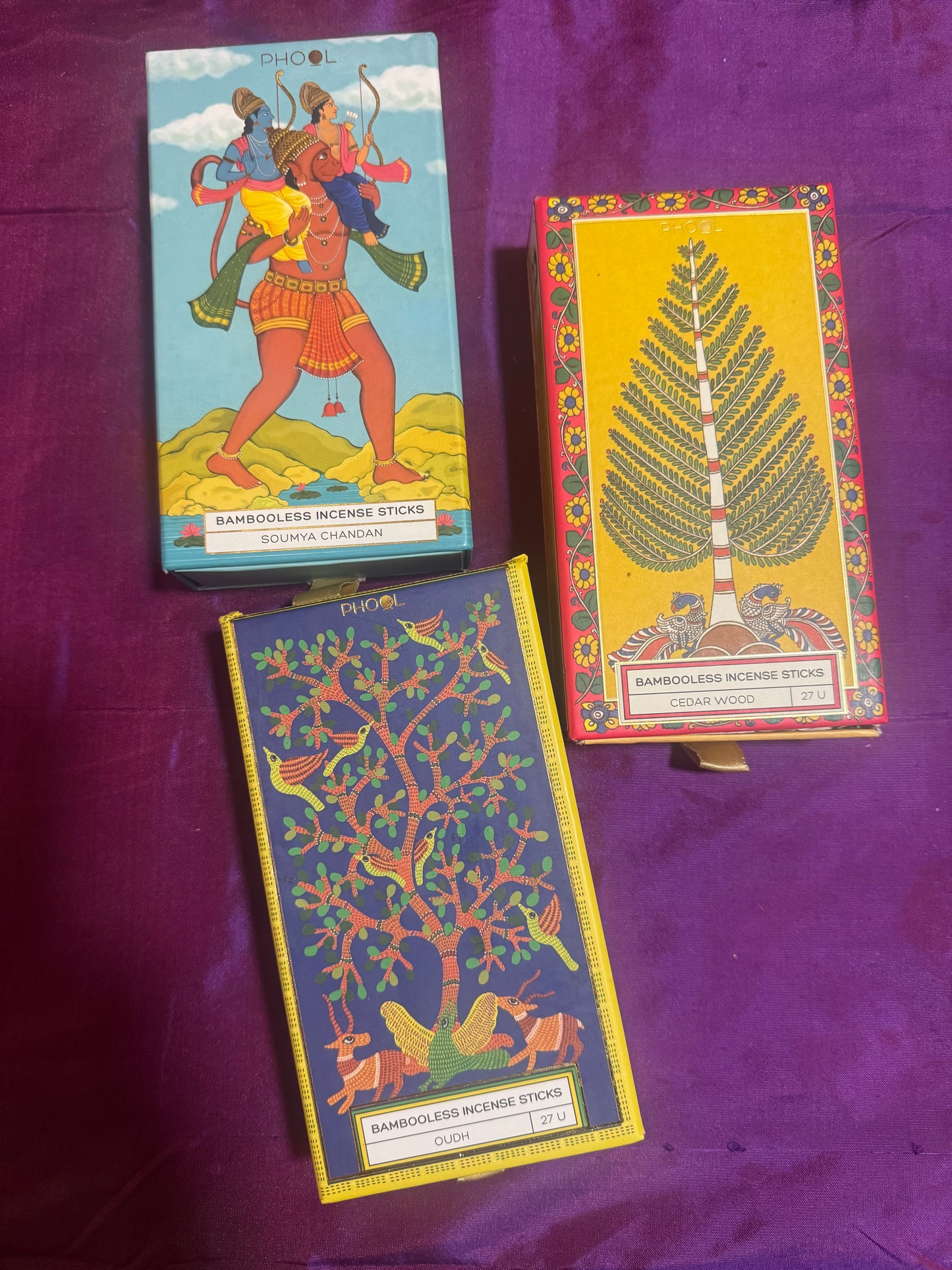 PHOOL Natural Incense Sticks Set