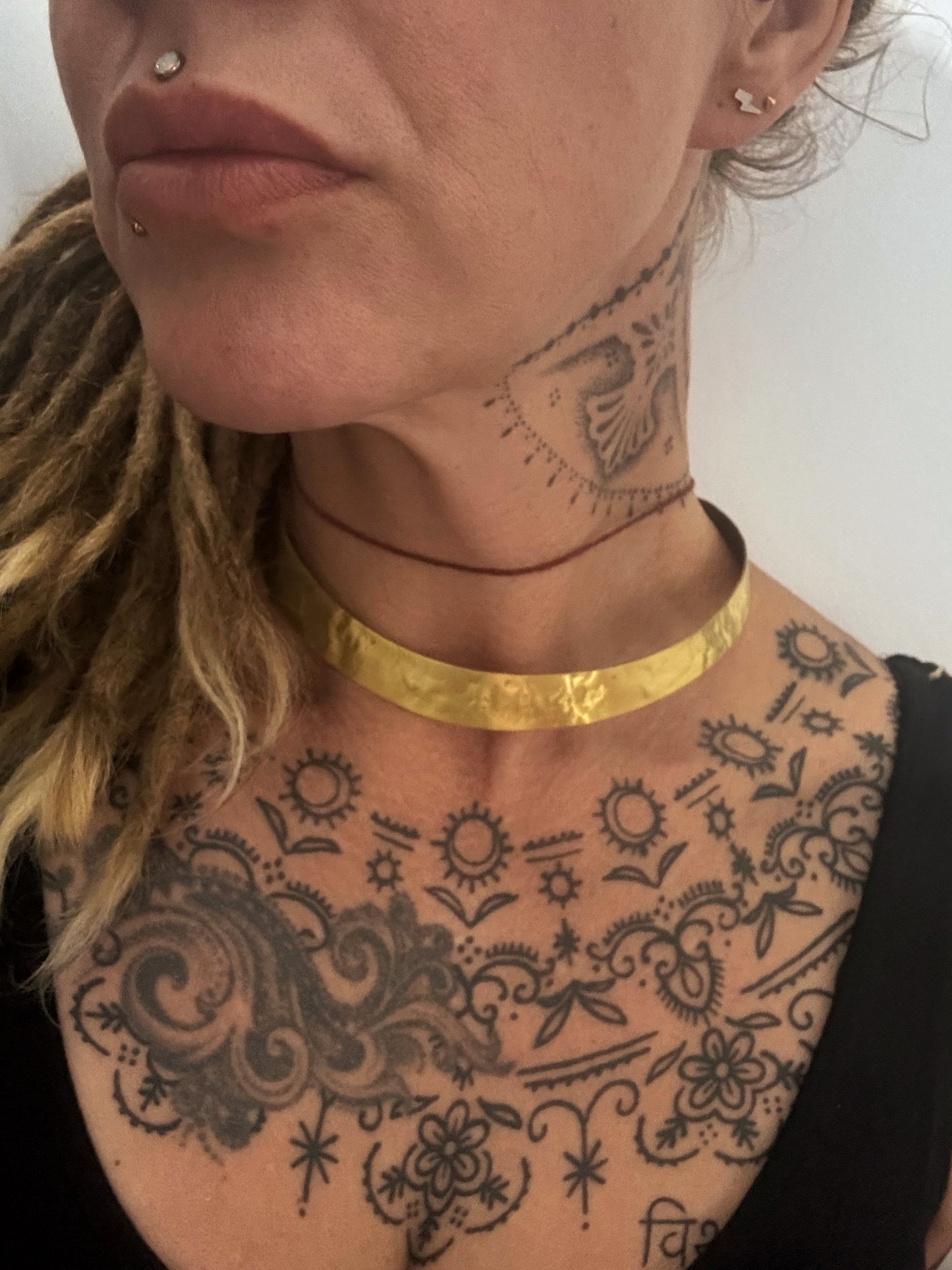 Hammered Brass Tribal Choker