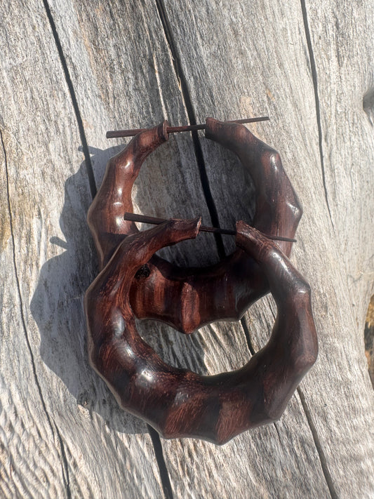 Wooden Komisa Tribal Hoops