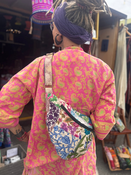 Across-the-body Kantha Bag