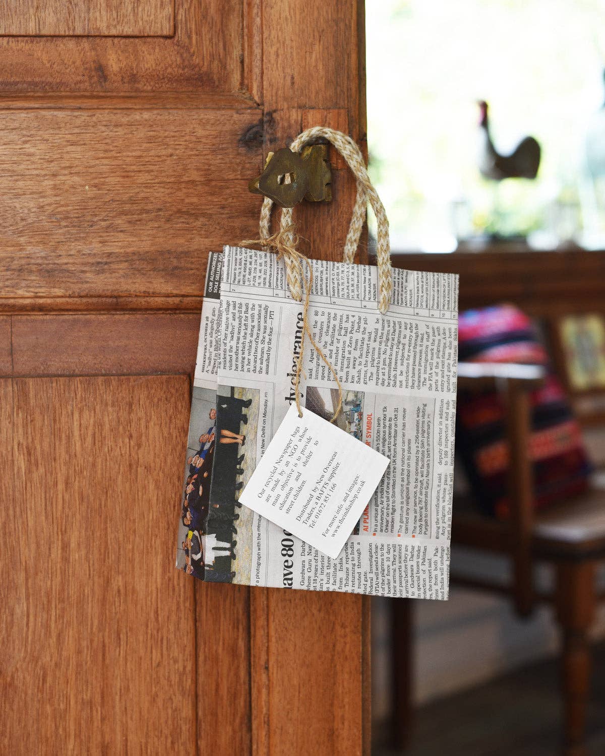 Repurposed Indian Newspaper Gift Bags