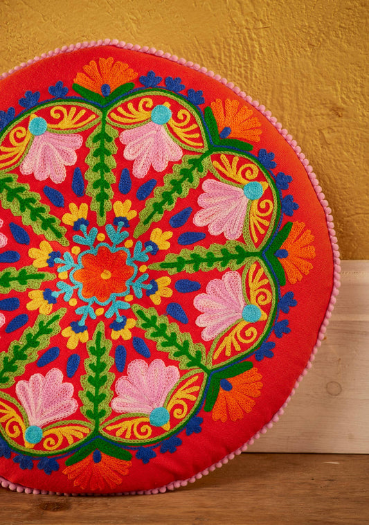 Mandala Embroidered Cushion