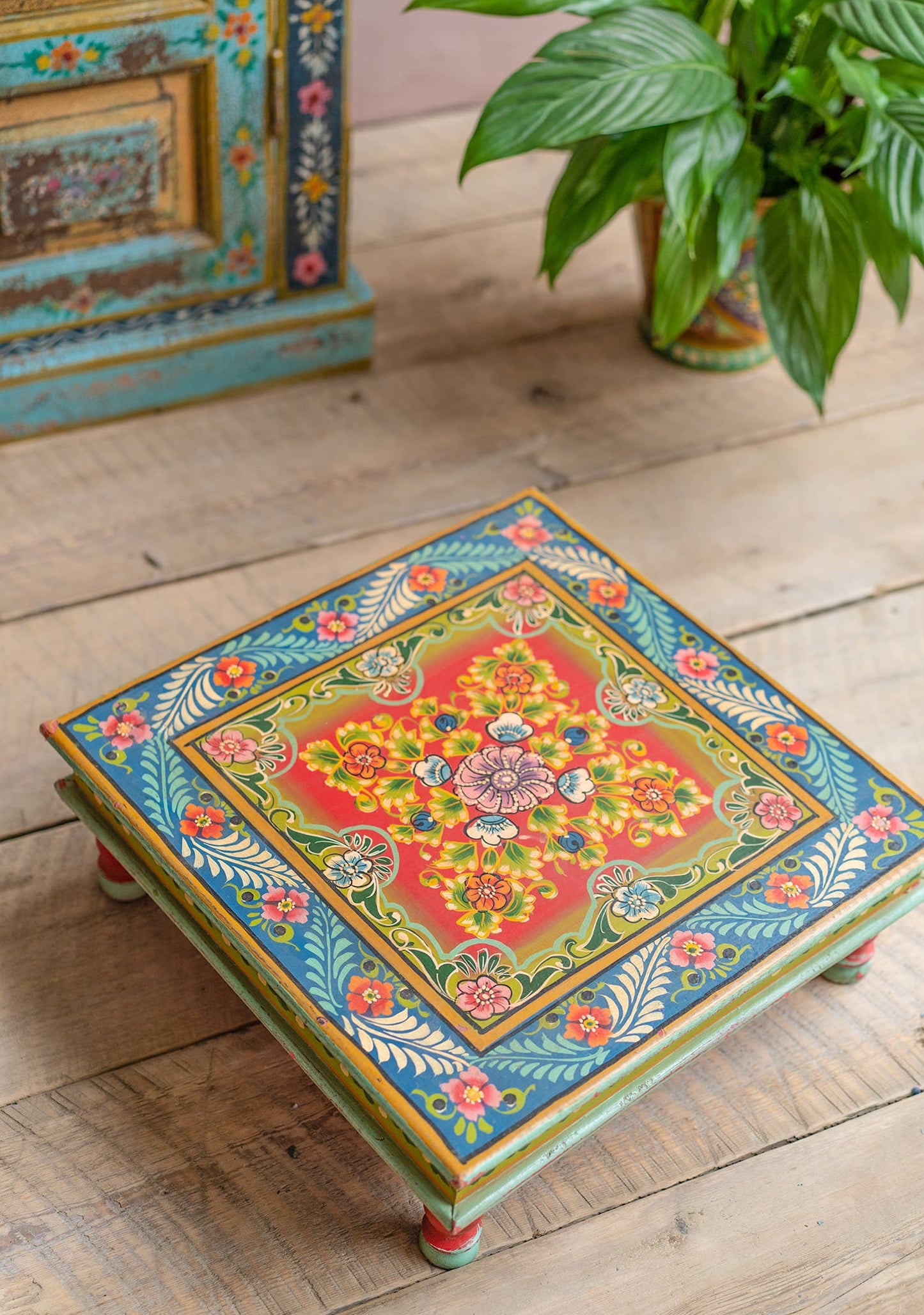 Vintage Hand Painted Side Table